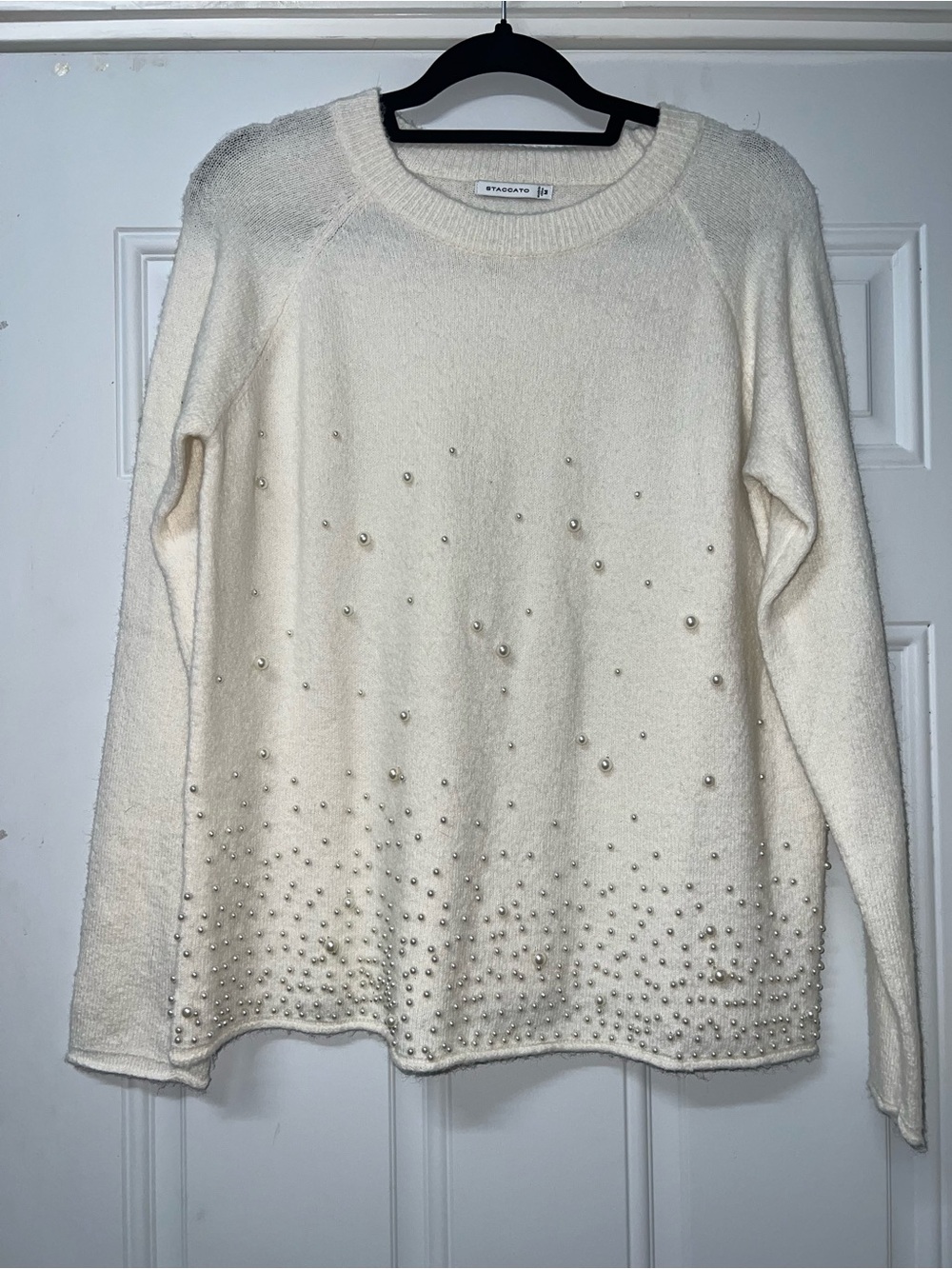 Staccato ivory Pearl sweater size medium